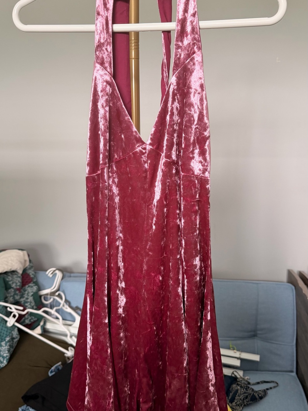 Sleeveless Velvet Jumpsuit in Dusty Rose